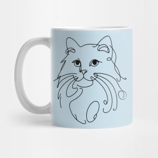 One Line Drawing for cat lover Mug